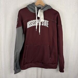 Adidas Mississippi State Block Stadium Football Hoodie Sweatshirt Medium NWT